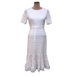 Francesca’s Collection Hayden Los Angeles Midi Dress Size Small White